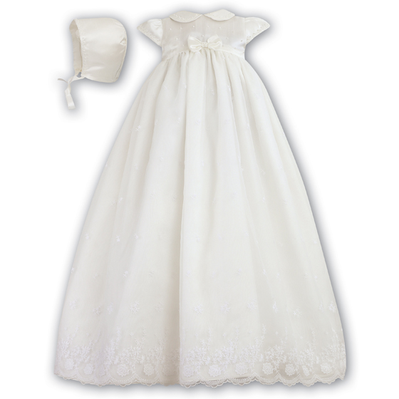 Sarah Louise Christening Robe & Bonnet - 091